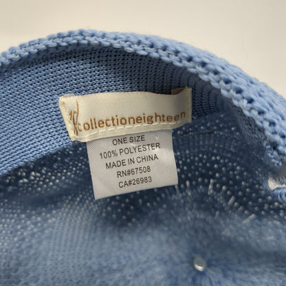 Collection Eighteen Strapback Hat Blue One Size Adjustable Solid Blank