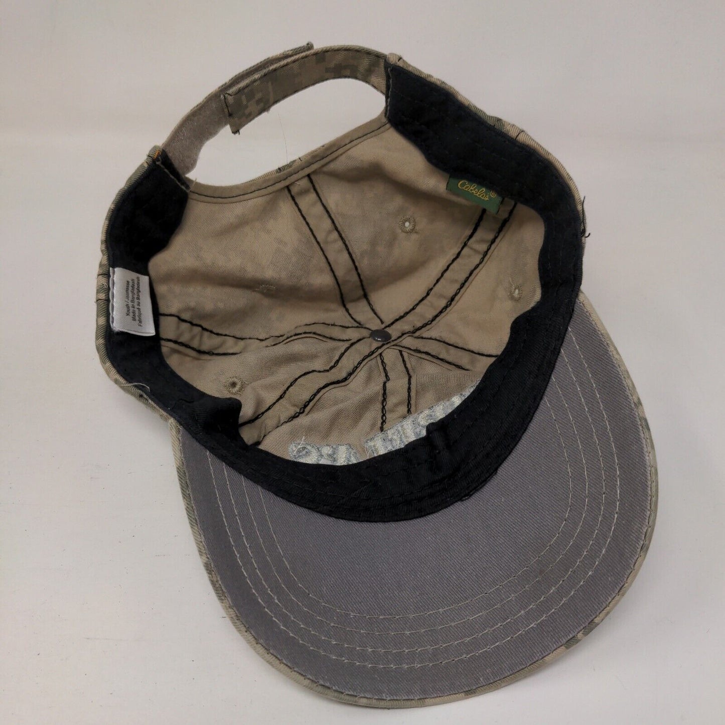 Cabela's Strapback Hat Camo Youth Embroidered Adjustable Outdoor
