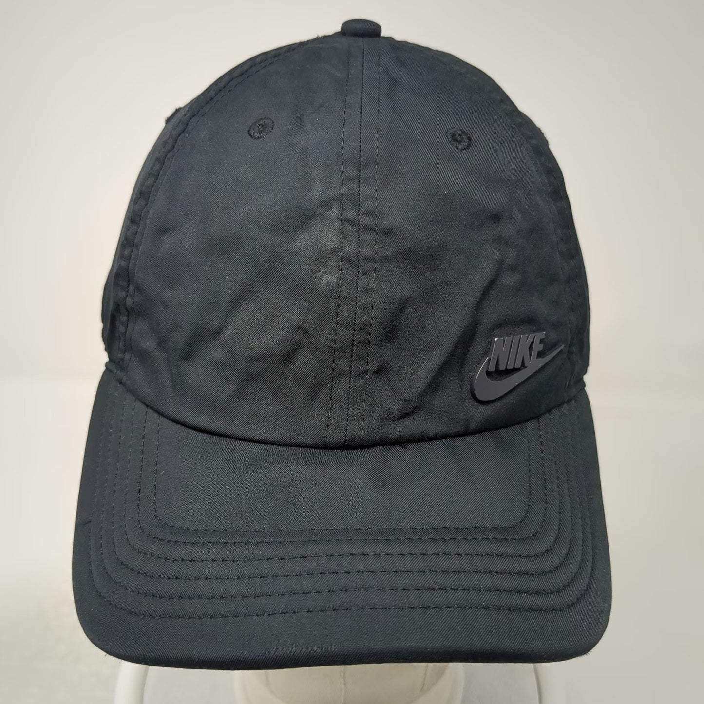 Nike Baseball Cap Black One Size Heritage86 Raised Logo Recycled Polyester Hat