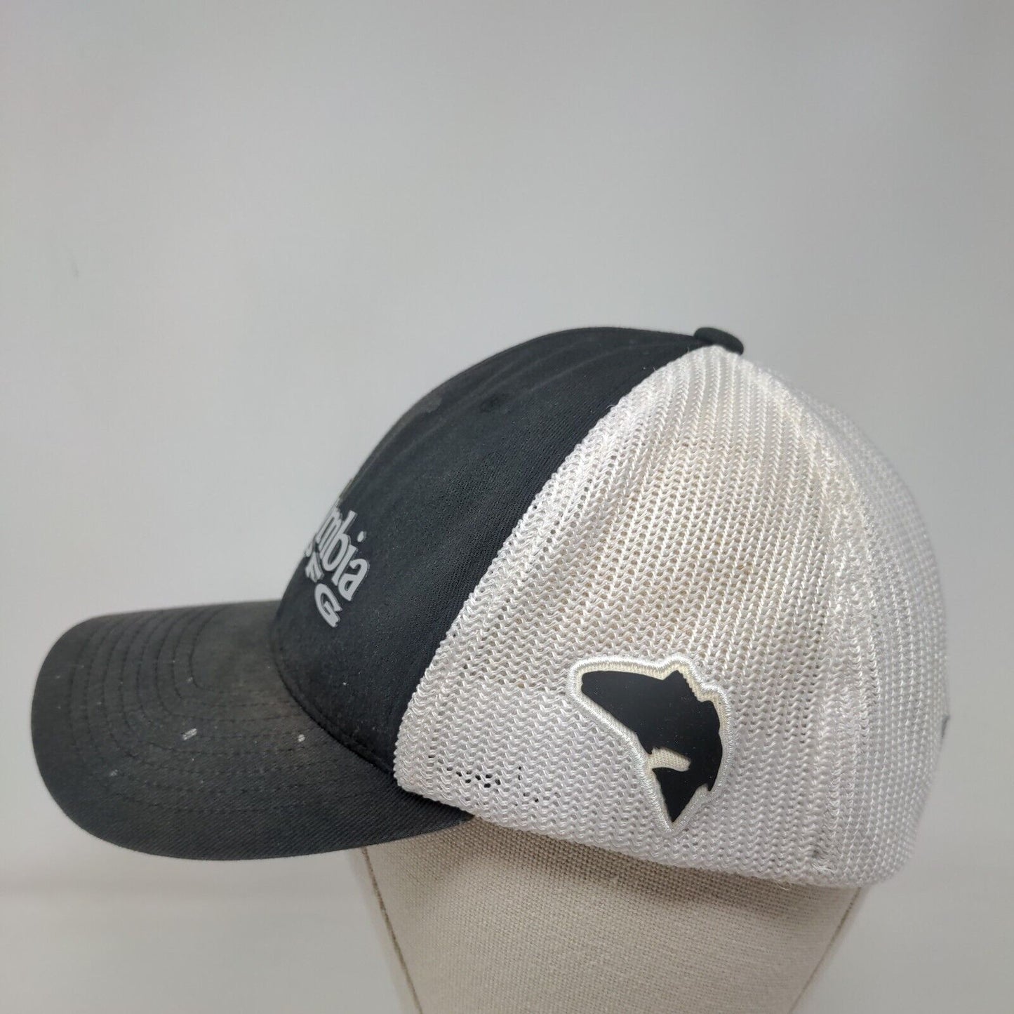 Columbia PFG Fitted Hat Black L/XL Mesh Back Lightweight Breathable 6 Panel