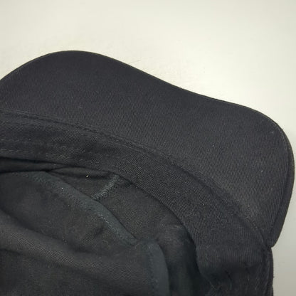 BHW Army Cap Black One Size Rhinestone Peace Sign Wings Studded Brim hat