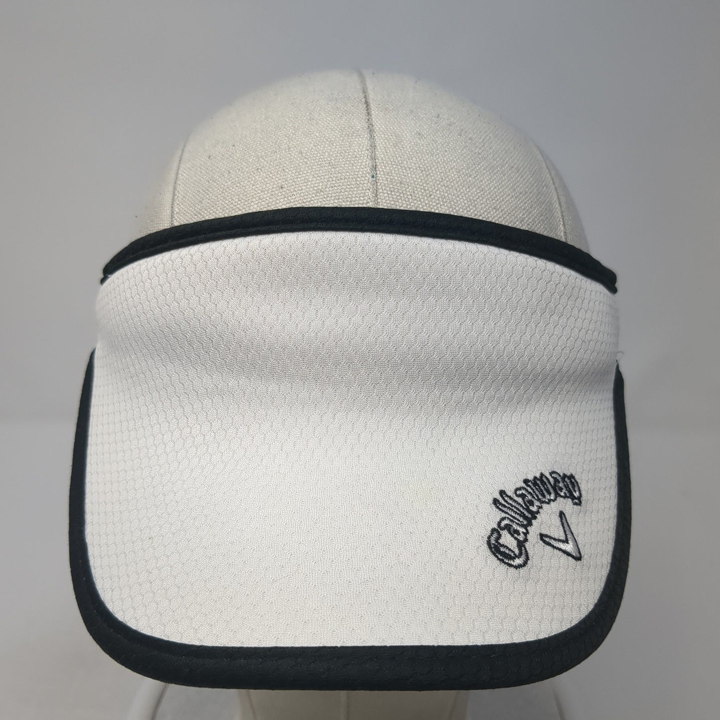 Callaway Sun Visor Cap White One Size Adjustable Lightweight Embroidered