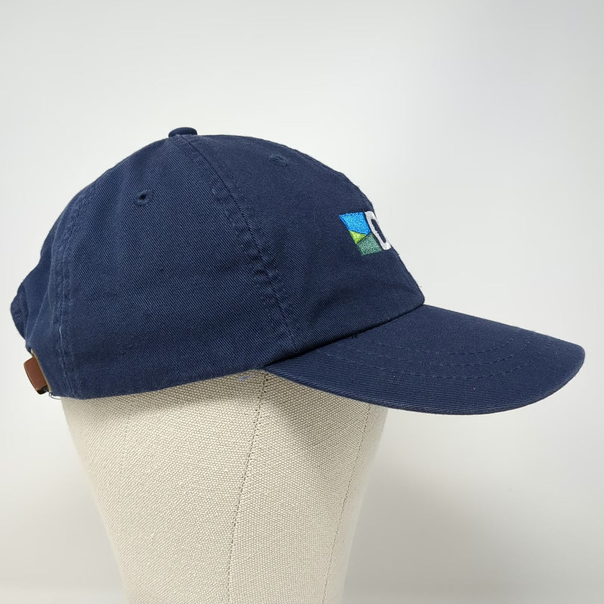 Adams Baseball Cap Blue One Size DLC Delphi Renovo NWS Slideback Hat Leather
