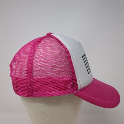 Team Bride Snapback Rope Trucker Hat Pink One Size Mesh Back Otto