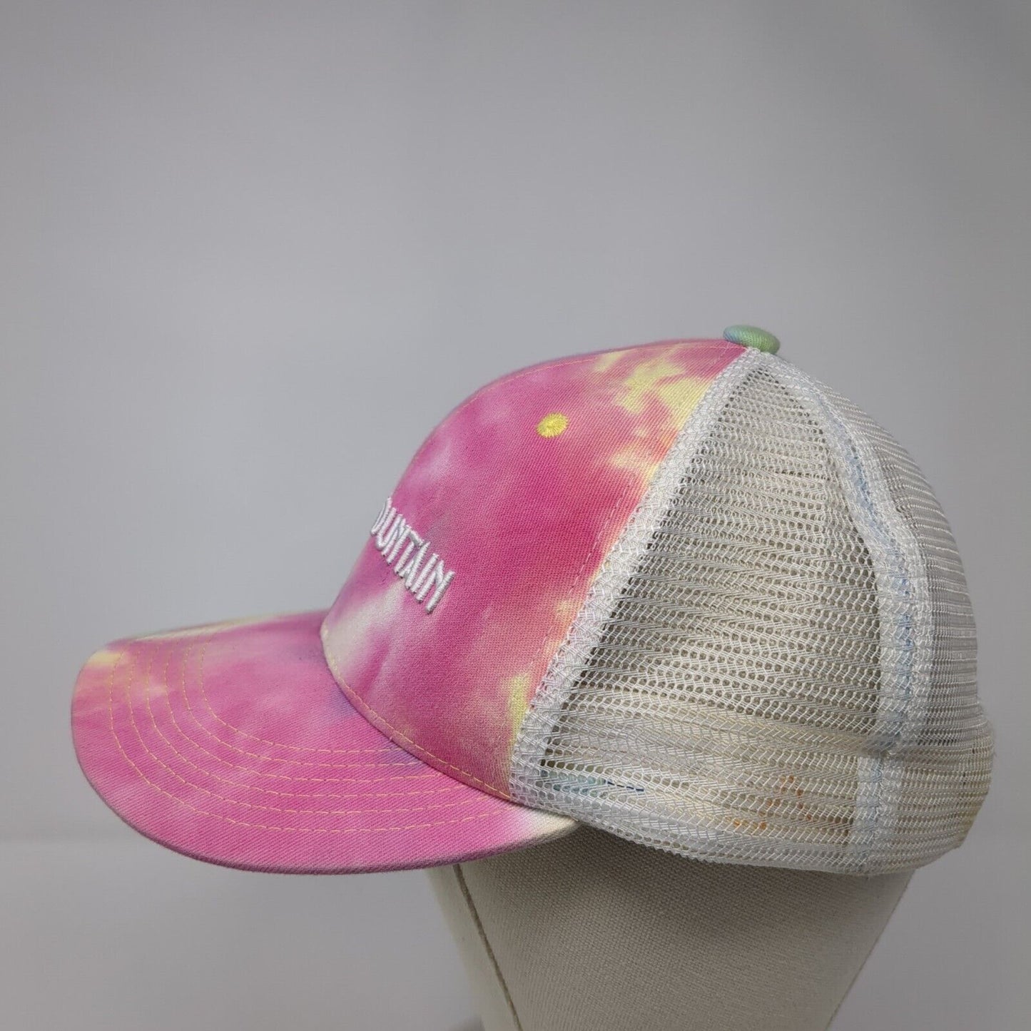 Soda Fountain Snapback Trucker Hat Multicolor OS Adjustable Tie Dye Mesh Back
