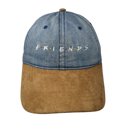 FRIENDS Slideback Hat Blue One Size Adjustable Embroidered Denim Warner Bros.