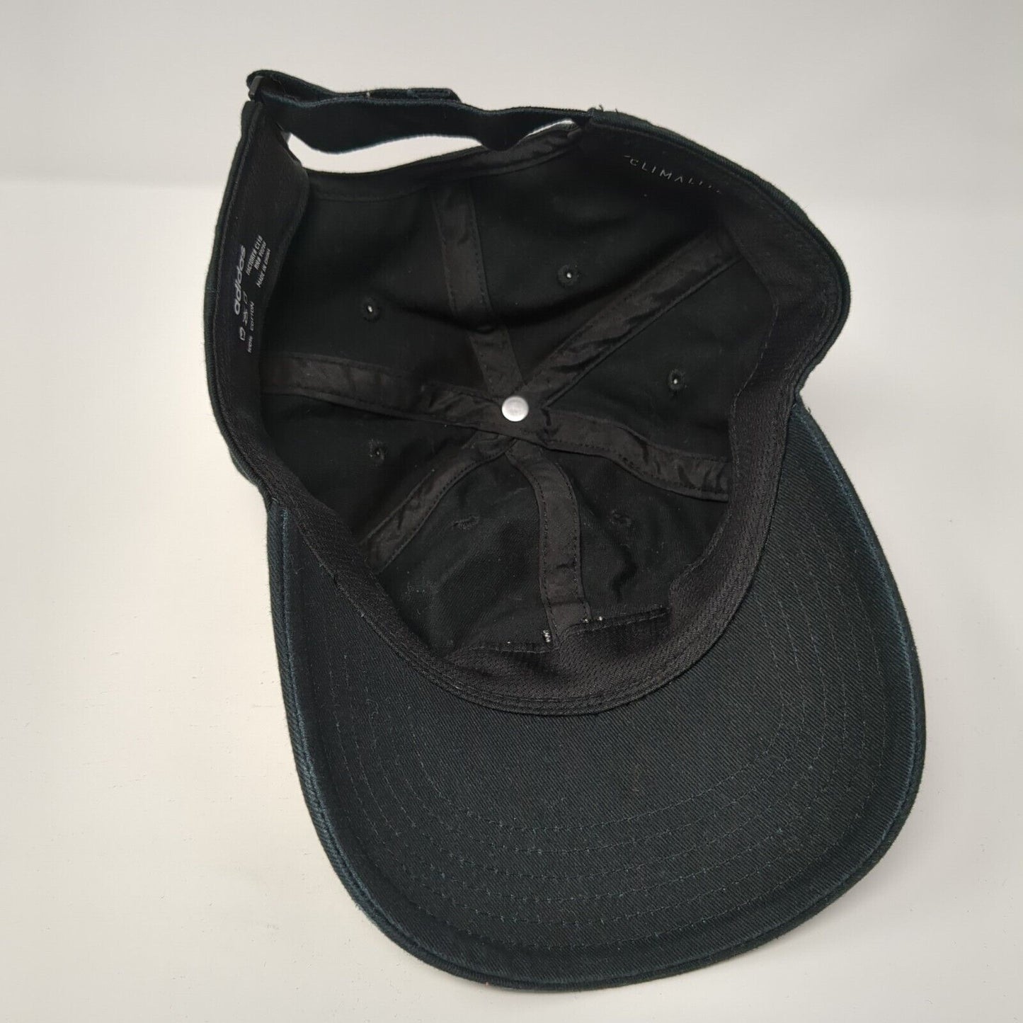 Adidas Spell Out Strapback Hat Black One Size Adjustable Embroidered