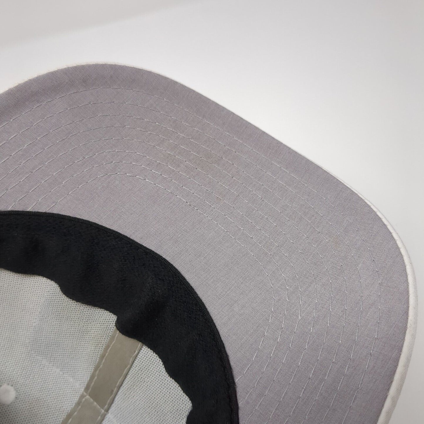Kapalua Patch Snapback Hat White One Size Adjustable Laser Cut Pukka