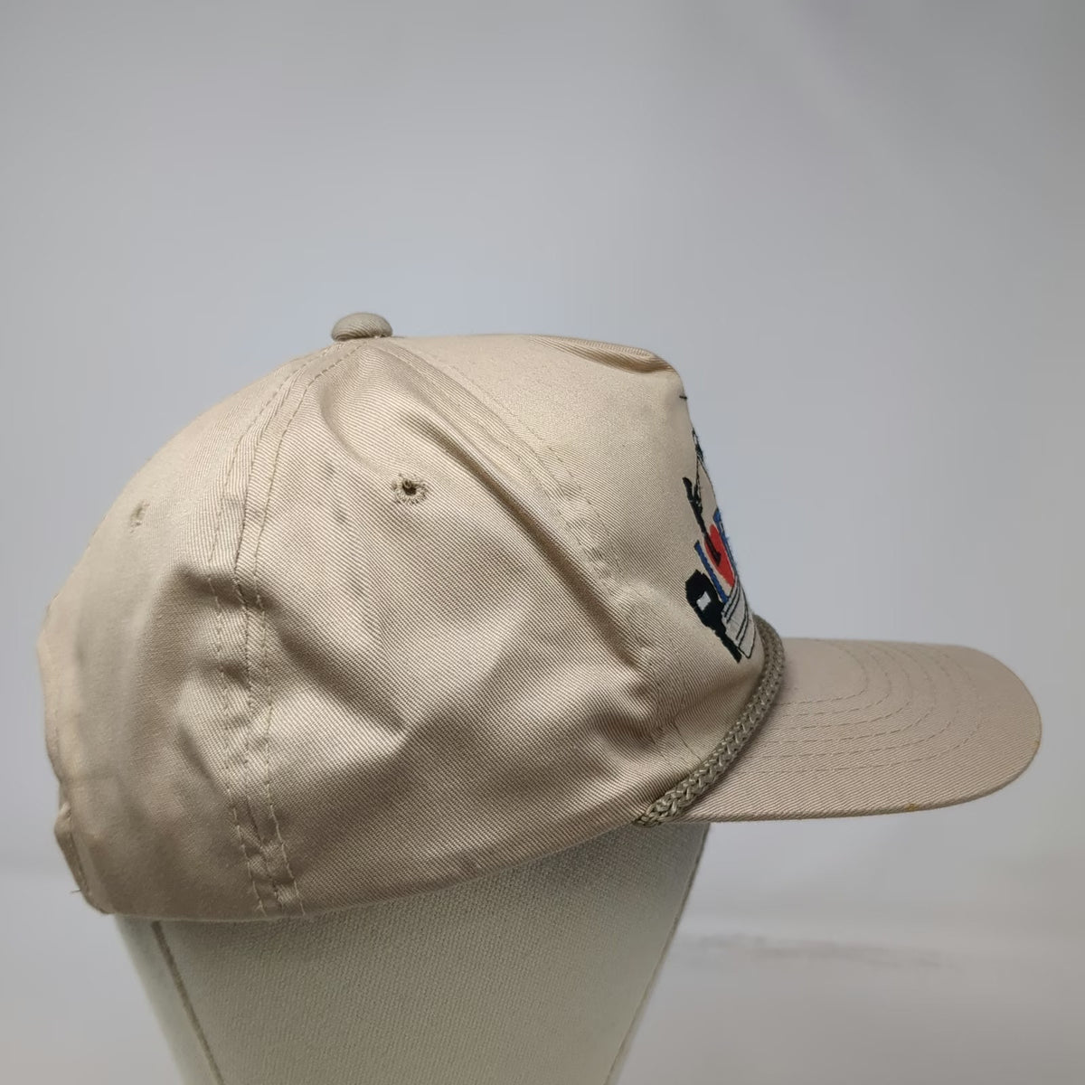 Dorfman Pacific Trucker Beige One Size Hat Rope Brim Fishing Bass Snapback Boat
