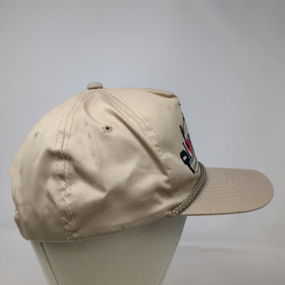 Dorfman Pacific Trucker Beige One Size Hat Rope Brim Fishing Bass Snapback Boat