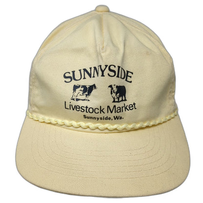 That Hat 5 Panel Yellow One Size Braided Rope Sunnyside Livestock Market Cows
