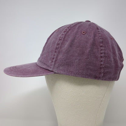 Adams Baseball Cap Purple One Size Leather Strap Lobster Beer Kennebunkport Hat