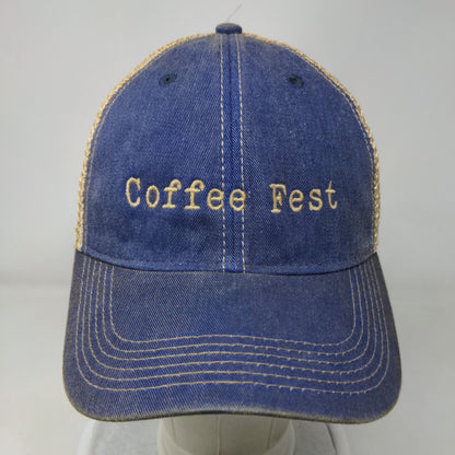 Coffee Fest Snapback Trucker Hat Multicolor One Size Embroidered Mesh Back