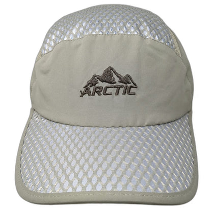 Arctic Hat 5 Panel Beige One Size Cooling Mesh Adjustable Strapback Mountain Hat
