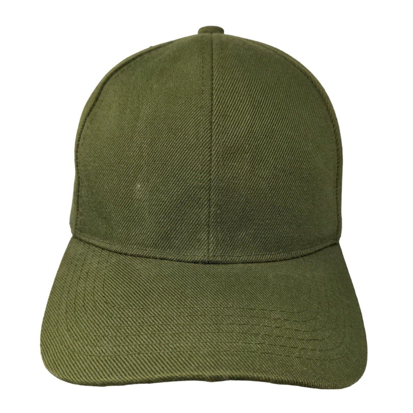 Unbranded Strapback Hat Green OSFA Adjustable 6 Panel Blank Polyester