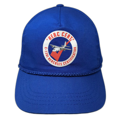 Yupoong 5 Panel Blue One Size C-130 Hercules Certification Rope Snapback Hat
