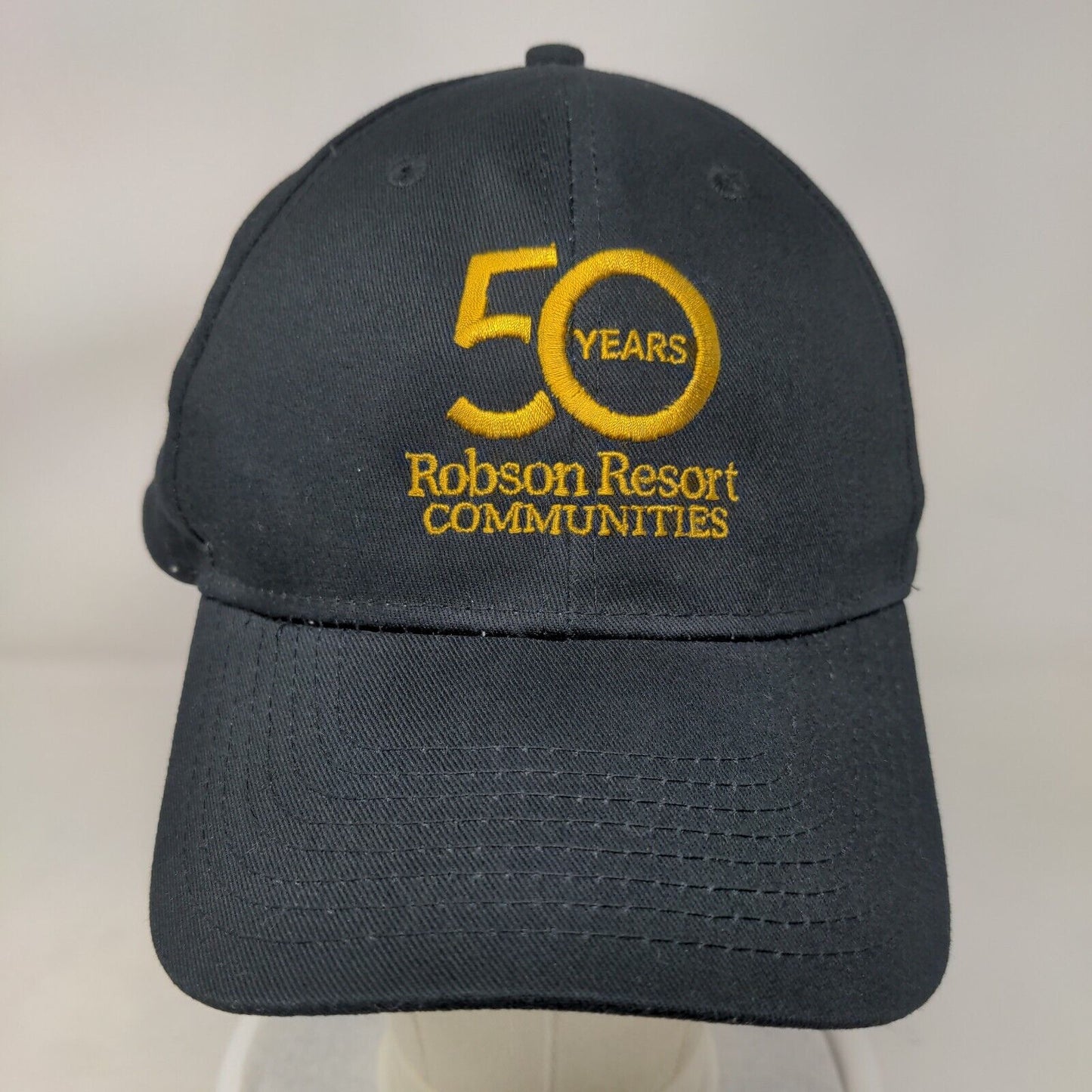 50 Years Robson Resort Communities Strapback Hat Black One Size Embroidered