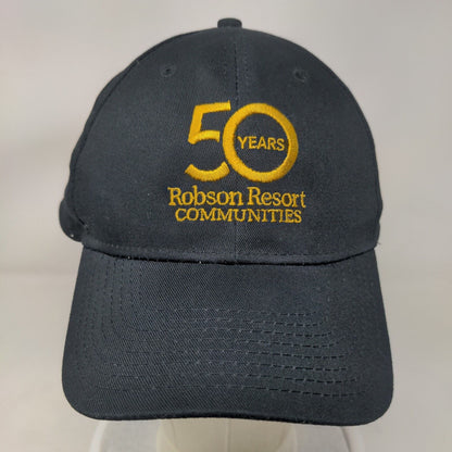 50 Years Robson Resort Communities Strapback Hat Black One Size Embroidered