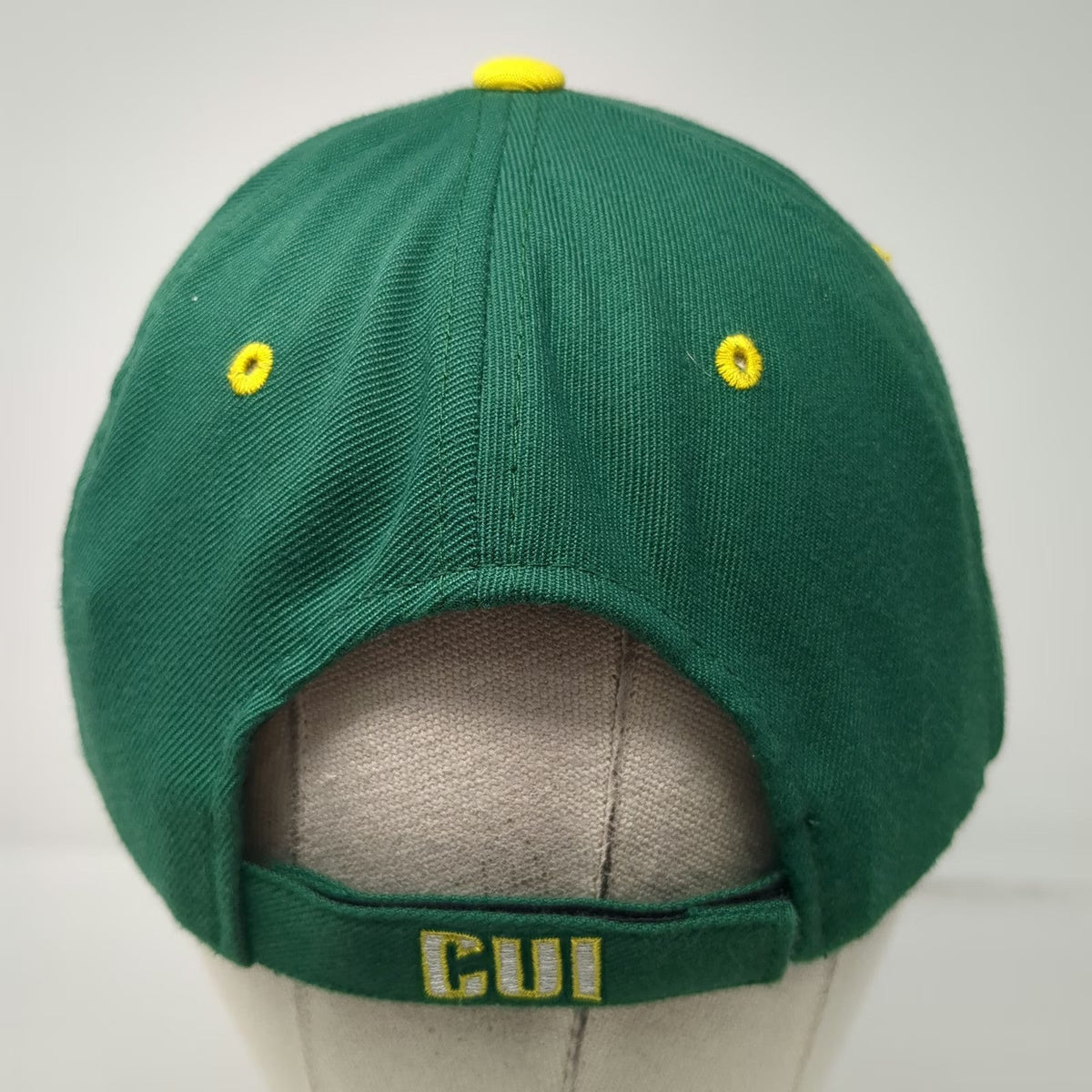 Zephyr Concordia Eagles NCAA Green Yellow One Size Strapback Cap Hat CUI Logo
