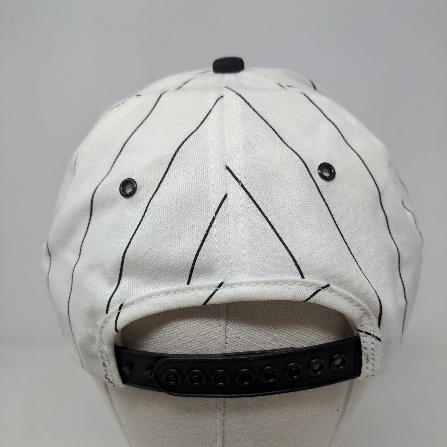 PSC Archery Men's Snapback Hat White Striped Adjustable Embroidered Logo