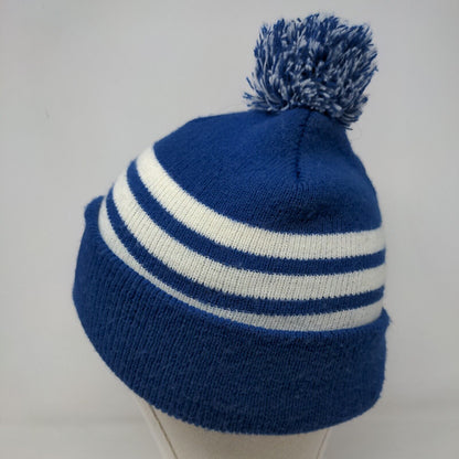 BDa Men's Knit Beanie Hat Blue White Indianapolis Colts Embroidered Logo