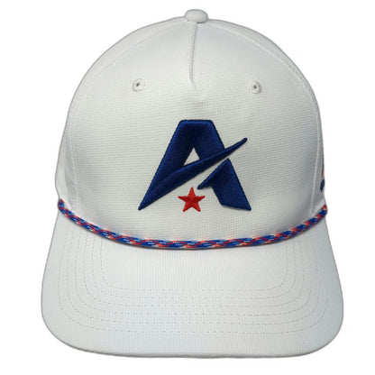 Cap America 5 Panel White One Size Hat Demo Day 10th Anniversary Rope Snapback
