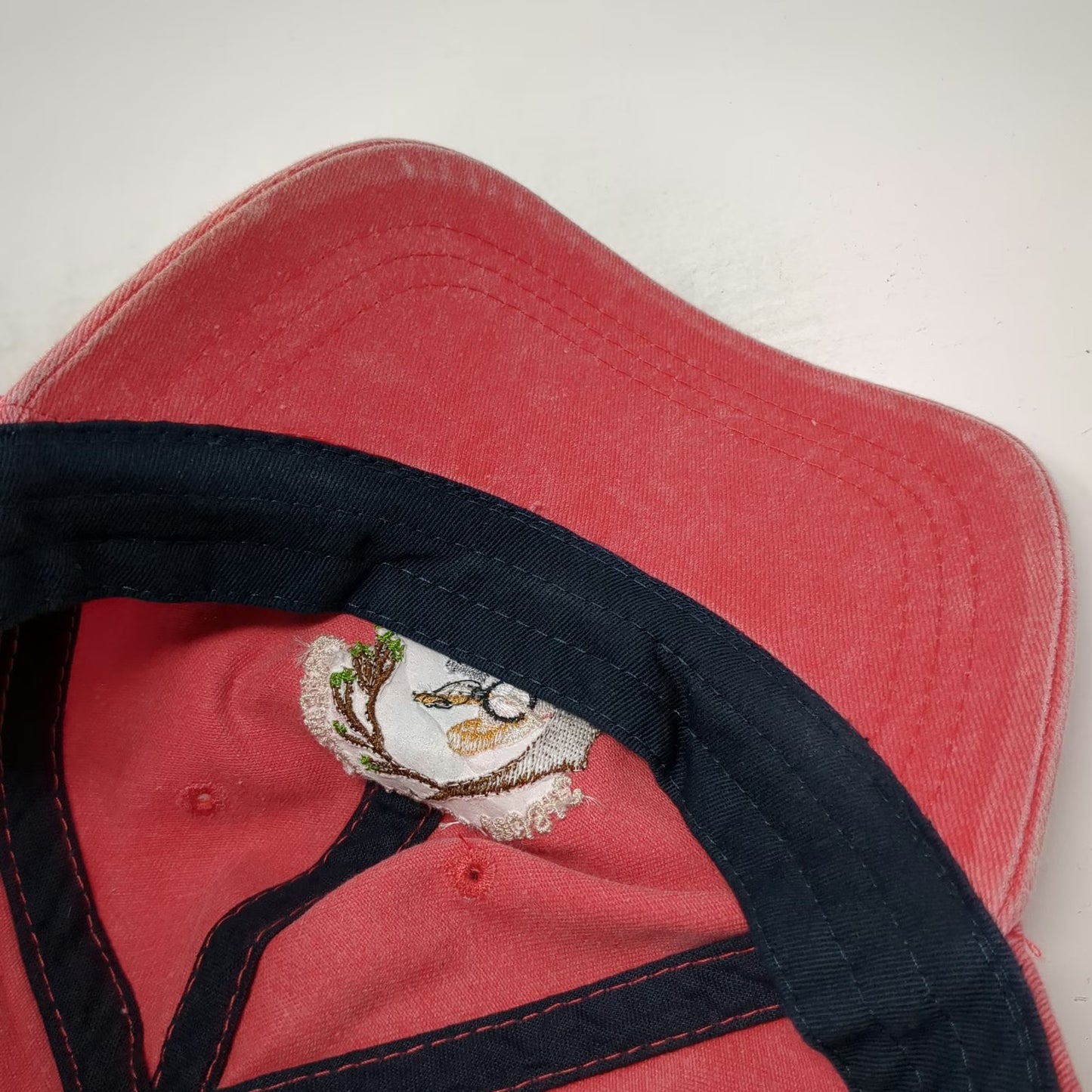 Sportsman Baseball Cap Red One Size Friendly River Music Cornish Maine Logo Hat