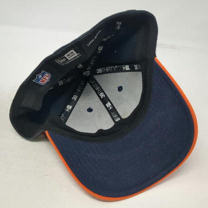 Chicago Bears NFL New Era XL Blue Orange 39THIRTY Stretch Curved Brim Cap Hat