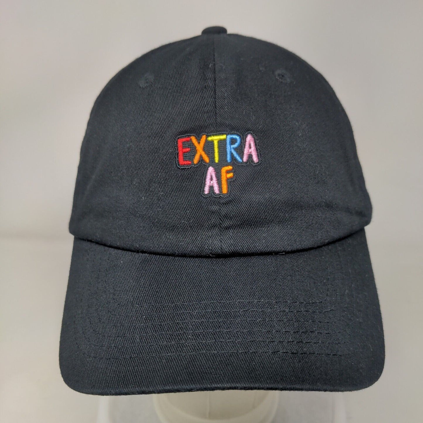 Extra AF Slideback Hat Black OSFA Adjustable Embroidered 4350 District