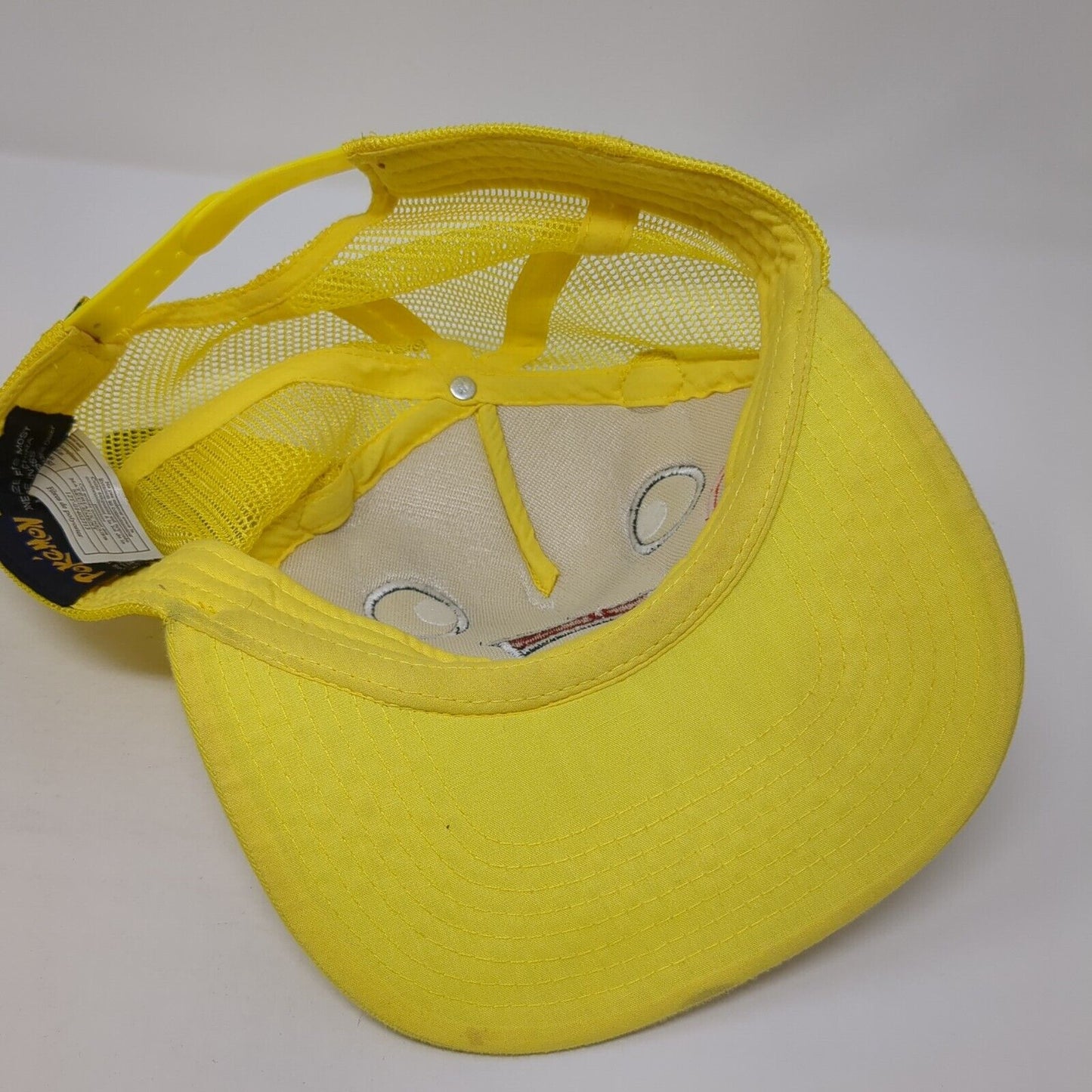 Pikachu Snapback Trucker Hat Yellow One Size Mesh Back Adjustable Pokemon