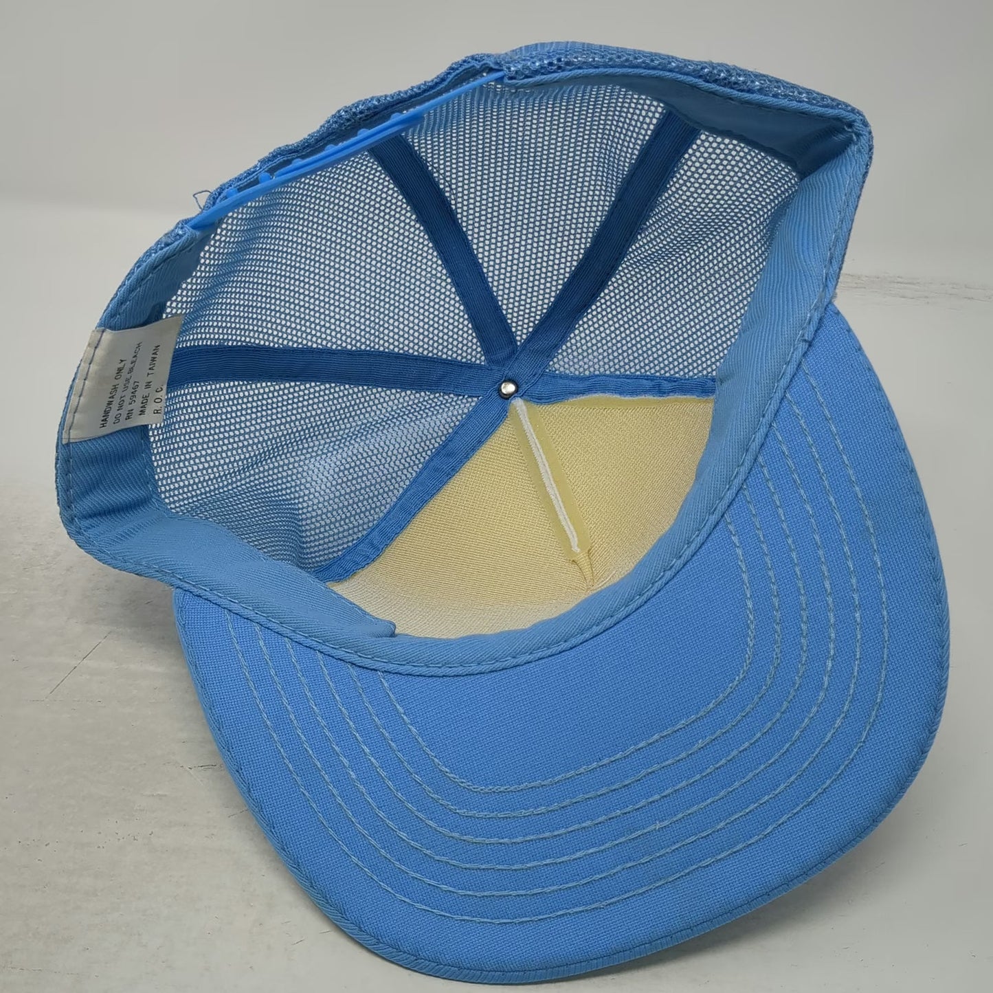 Blue Trucker Hat St. Thomas Virgin Islands Mesh Back Souvenir Palm Tree Vintage