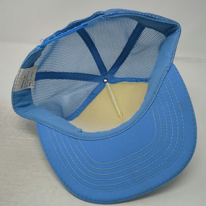 Blue Trucker Hat St. Thomas Virgin Islands Mesh Back Souvenir Palm Tree Vintage