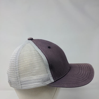 IMC Idaho Materials & Construction Snapback Trucker Hat Blue OSFA Mesh Back