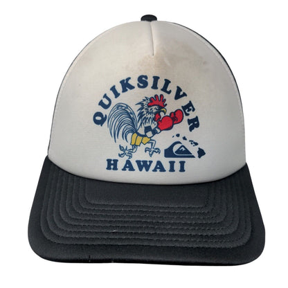 Quiksilver Hawaii Snapback Trucker Hat Black OSFM Adjustable Mesh Back