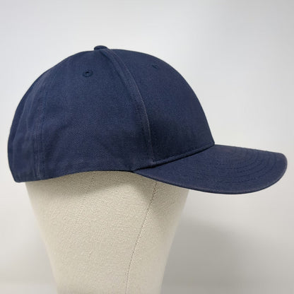 Quiksilver Snapback Blue One Size Hat Yellow Logo Structured Curved Brim 6-Panel