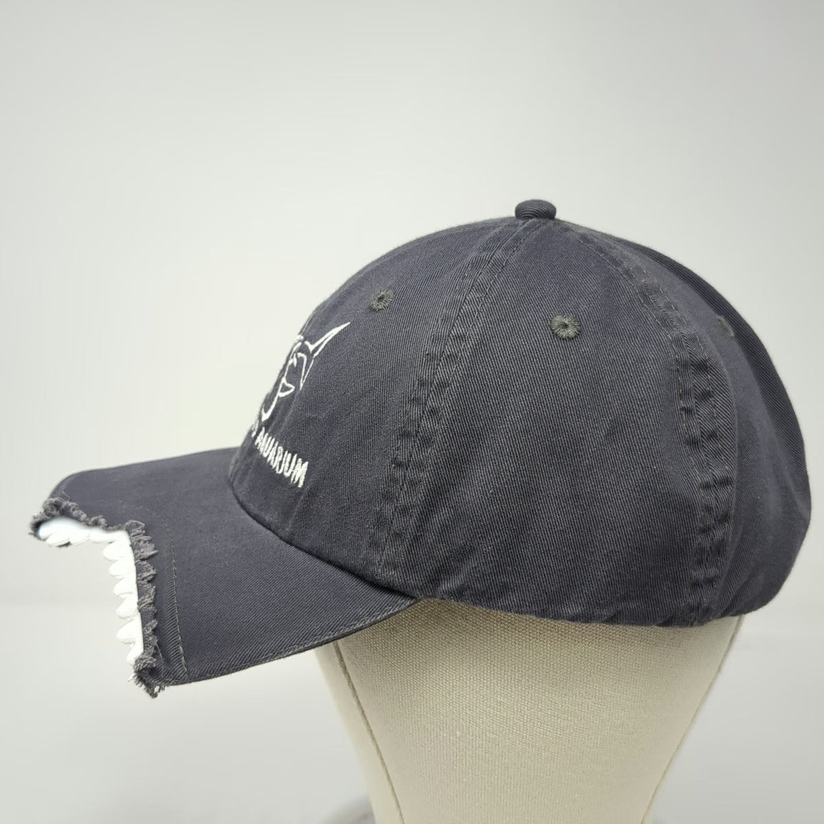 Royal Resortwear Baseball Cap Gray One Size Shark Bite Teeth Aquarium Ocean Hat