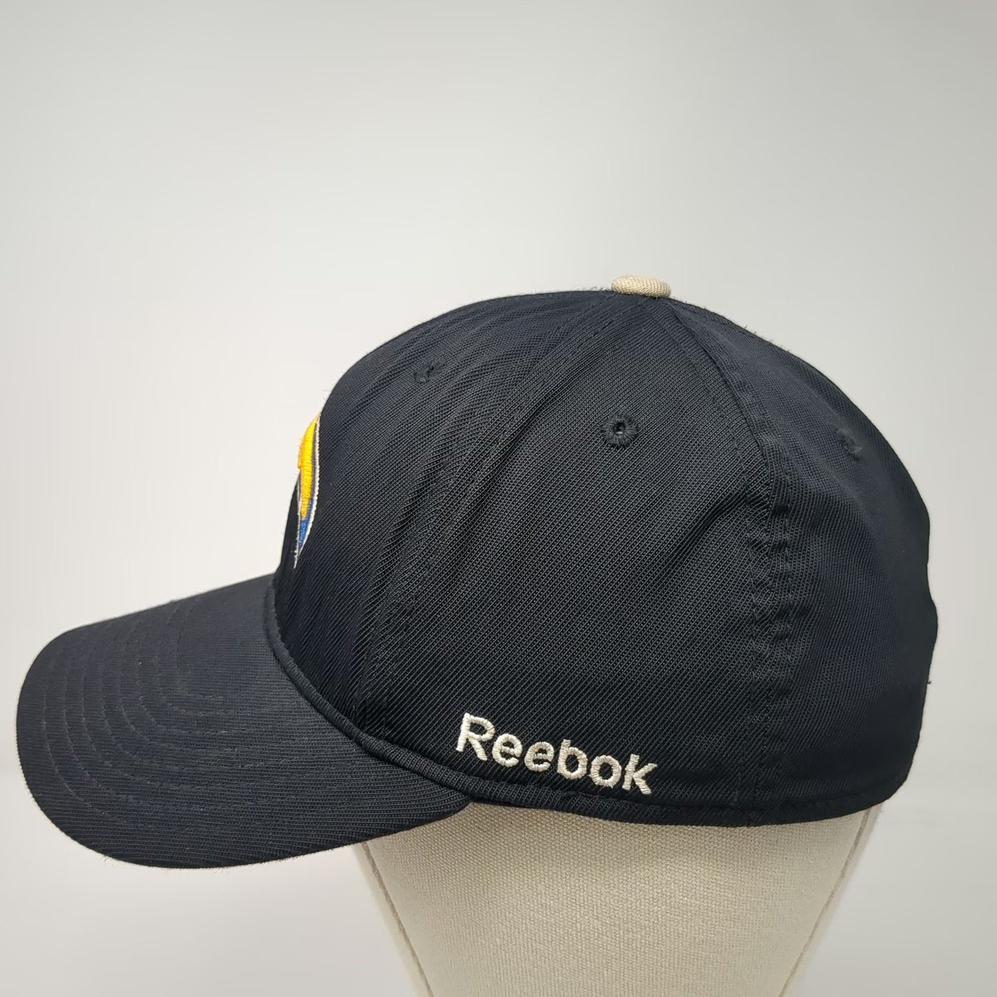 Chargers NFL Reebok Cap Black One Size Side Bolt Logo Stretch Fit Pattern Hat