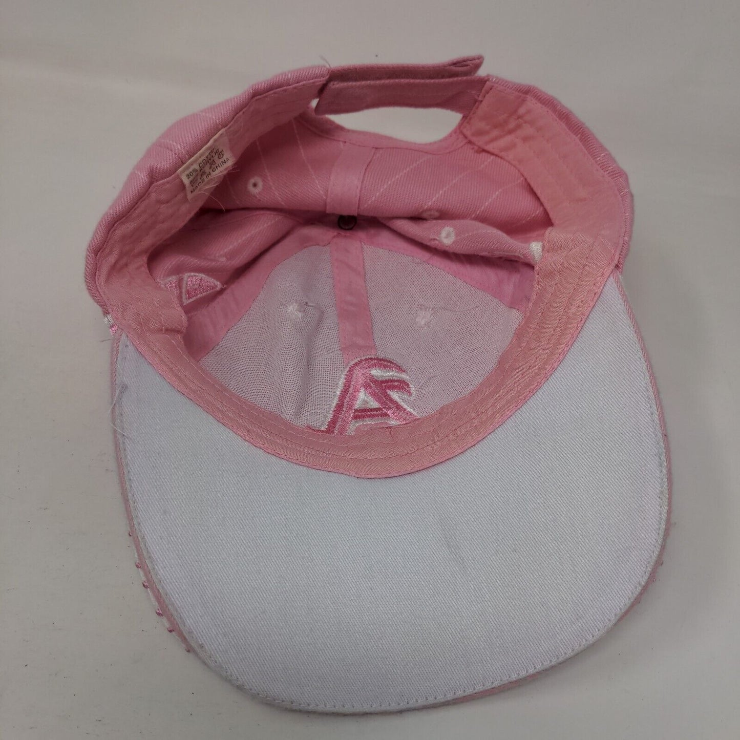 Atlanta Strapback Hat Pink One Size Adjustable Embroidered 6 Panel