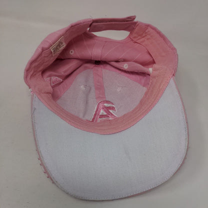 Atlanta Strapback Hat Pink One Size Adjustable Embroidered 6 Panel