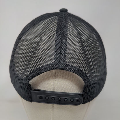 Otto Snapback Mesh Back Trucker Hat Black OSFM Adjustable Solid Blank