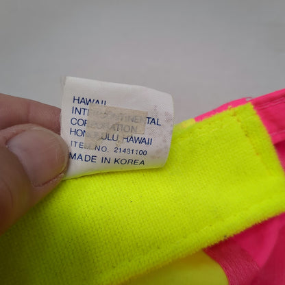 Hawaiian Headwear Baseball Cap Pink One Size Hawaii Nylon Slideback Beach Hat