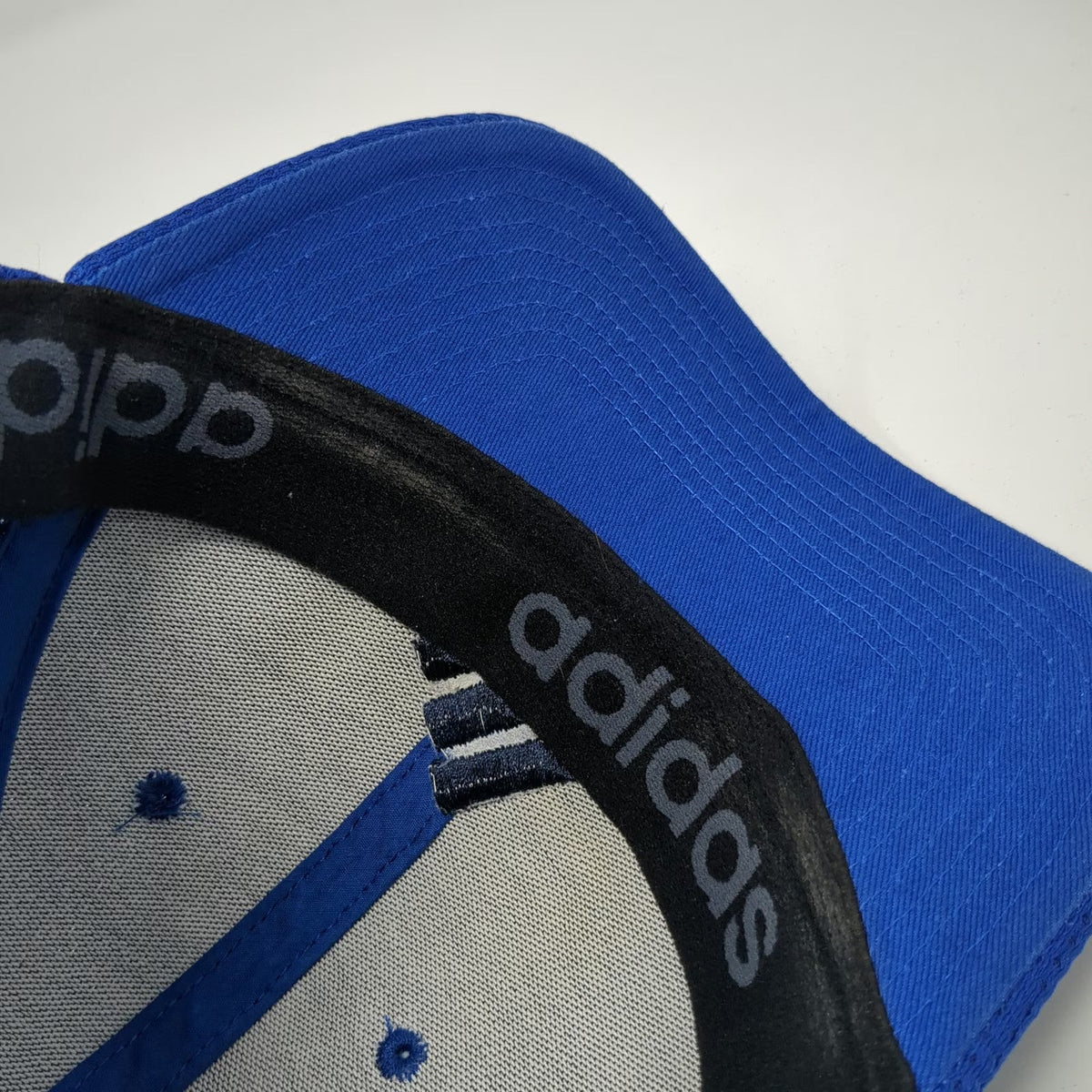 Adidas Baseball Cap Blue M Performance Mesh Logo A-Flex Stretch Fit Athletic Hat