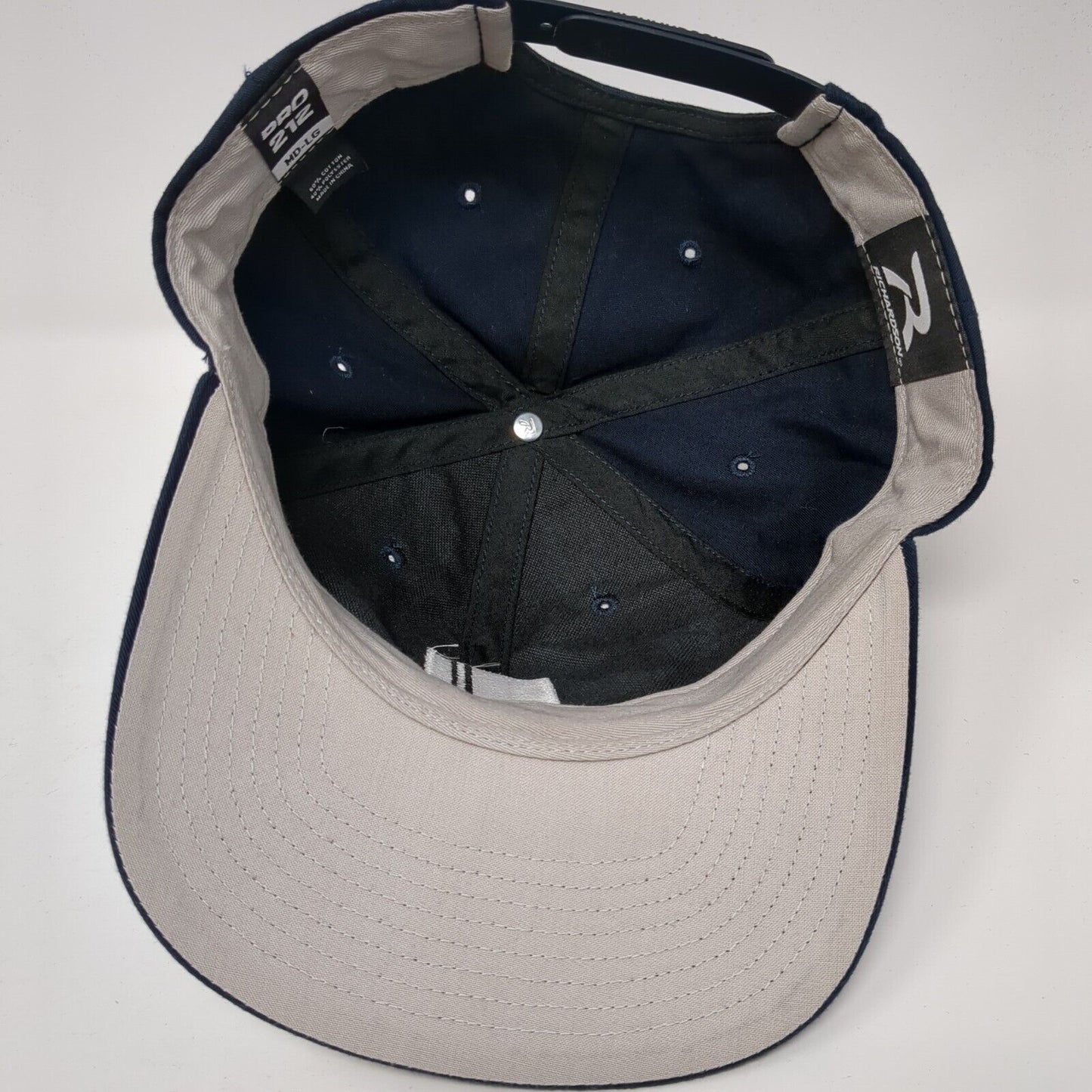 J Baseball Snapback Hat Blue M/L Adjustable Embroidered Pro212 Richardson