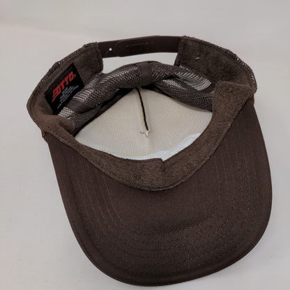 Big Mood Snapback Trucker Hat Brown OSFM Adjustable Rope Mesh Back Otto