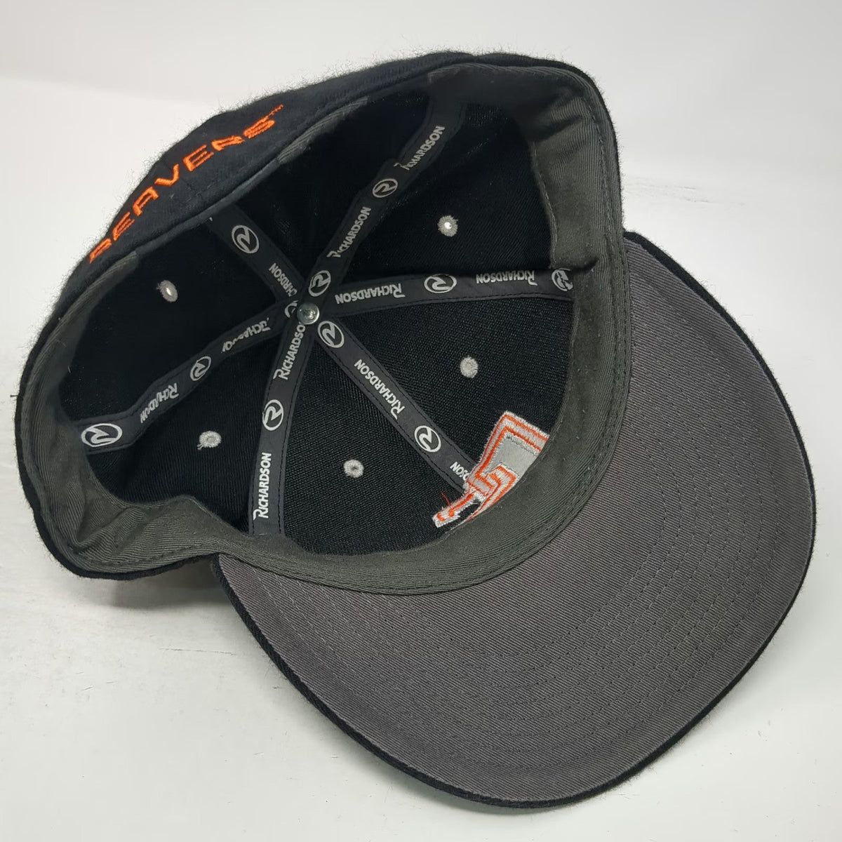 Oregon State Beavers NCAA Richardson Black 7 1/2 Cap Fitted Wool Embroidered Hat