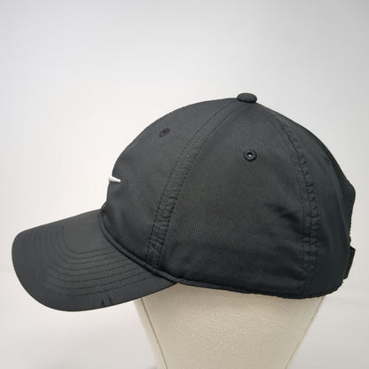 Nike Baseball Cap Black One Size Swoosh Logo Performance Adjustable Athletic Hat
