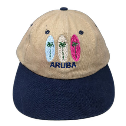 Nissin Cap Baseball Cap Beige Blue One Size Aruba Surfboards Slideback Hat