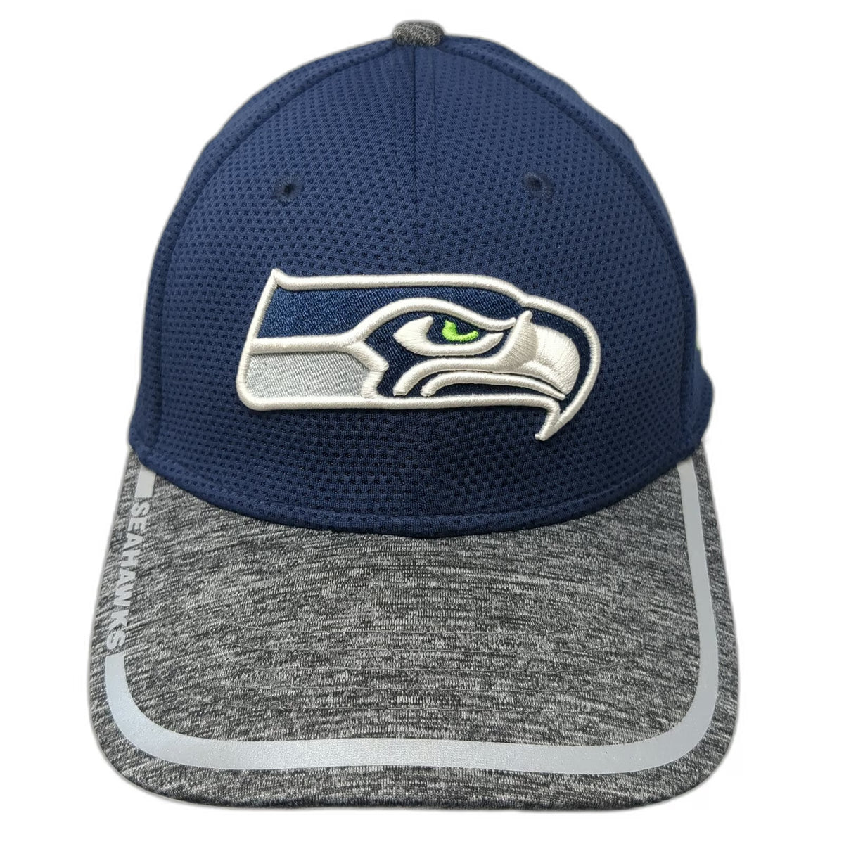 New Era Seattle Seahawks NFL Baseball Cap Blue Gray White Green M 39THIRTY Fit