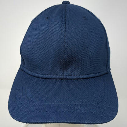 Athletic Works Baseball Cap Blue M Blank Fitted Performance Mesh Stretch Fit Hat