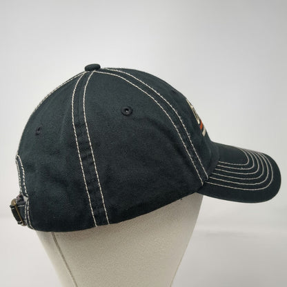 Baseball Cap Black One Size Otter Lake PA Contrast Stitch Slideback Cotton hat